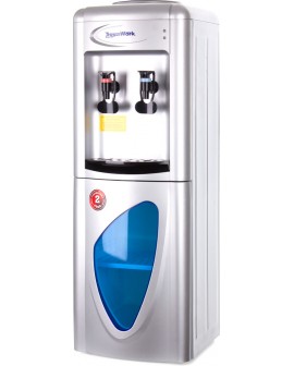 Кулер для воды Водораздатчик Aqua Work 0.7-LWR серебро со шкафчиком без охлаждения